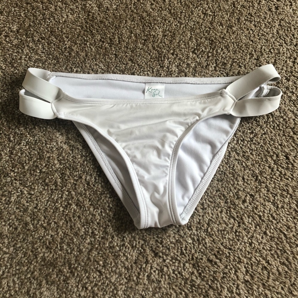 white bikini bottoms